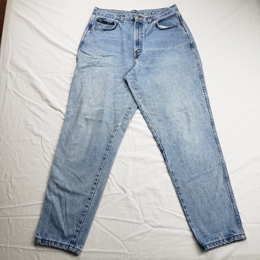 CHIC Vintage High Rise Light Wash Mom Jeans
